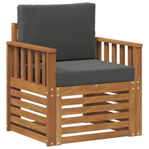 vidaXL Set di divani da esterno Legno di Acacia Massello e Poliestere