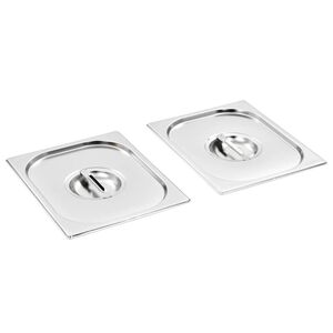 vidaXL Coperchi per Teglie GN 1/2 2 pz in Acciaio Inox