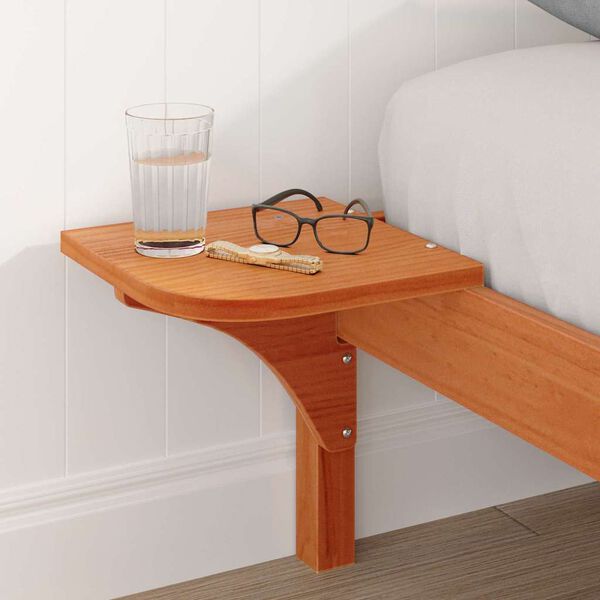 vidaXL Struttura del letto Marrone cerato 120 x 200 cm Pino massello