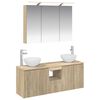 vidaXL Set di Armadi da Bagno 4 pz Rovere Sonoma Legno ingegnerizzato