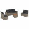vidaXL Set Divano da Giardino 8 pz con Cuscini Grigio in Polyrattan