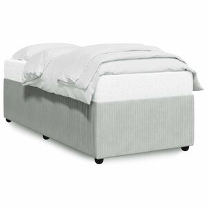 vidaXL Giroletto senza Materasso Grigio Chiaro 80x200 cm Velluto