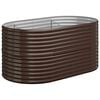 vidaXL Letto Giardino Acciaio Zincato 152x80x68cm Marrone