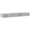 vidaXL Cassetti per letto Grigio cemento 160 x 36,5 x 16,5 cm