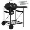 vidaXL Griglia a carbone con tubi affumicatori 91 x 71 x 107 cm Nero