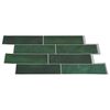 vidaXL Piastrella subway 10 pcs Verde Scuro 29.4 x 21.4 cm