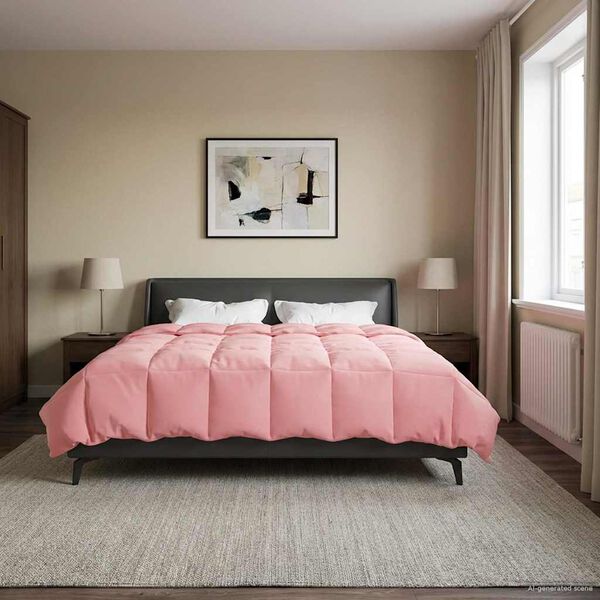 vidaXL Duvet Estivo Trapuntato Rosa 240 x 260 cm Microfibra