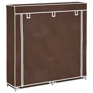 vidaXL Scarpiera in Tessuto Richiudibile 115 x 28 x 110 cm Marrone