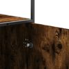 vidaXL Credenza Rovere Fumo 35,5x35x139 cm Legno Multistrato Metallo