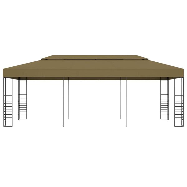 vidaXL Gazebo da Giardino 6x3x2,7 m Grigio Talpa 180 g/m²
