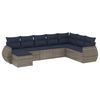 vidaXL Set Divani da Giardino 8 pz con Cuscini Grigio in Polyrattan