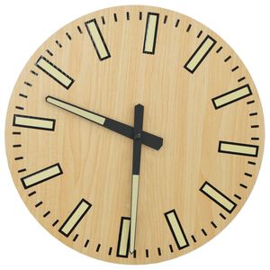 vidaXL Orologio a Parete con Ore e Lancette Luminose Giallo &Oslash;30 cm
