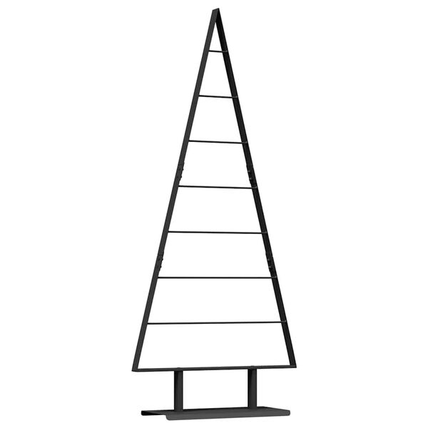 vidaXL Albero di Natale in metallo con supporto Nero 150 cm Acciaio