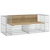 vidaXL Panca da Giardino Design Gabbione 184x71x65,5cm Pino Impregnato