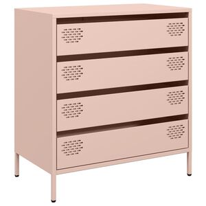 vidaXL Credenza Rosa 68x39x73,5 cm in Acciaio Laminato a Freddo