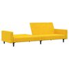 vidaXL Divano Letto a 2 Posti con Poggiapiedi Giallo in Velluto