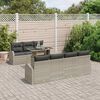 vidaXL Set Divano da Giardino con cuscino 8 pcs Grigio chiaro