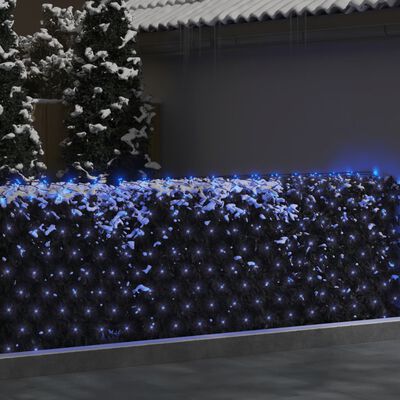 vidaXL Luci di Natale a Rete Blu 3x3m 306 LED Interni Esterni