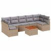 vidaXL Set Divano da Giardino 8 pz Beige e Grigio Chiaro polyrattan
