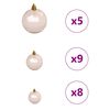vidaXL Albero di Natale artificiale con luci integrate Rosa 150 cm PVC