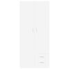 vidaXL Armadio Bianco 80x52x180 cm in Legno Multistrato