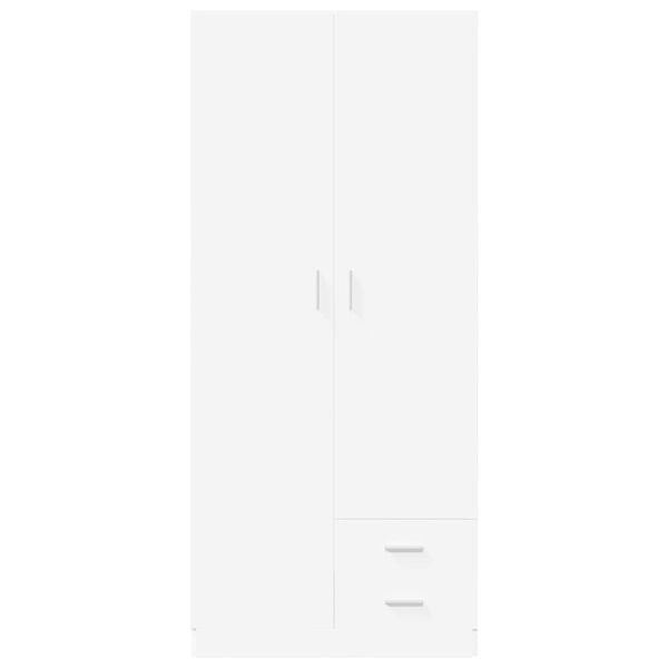 vidaXL Armadio Bianco 80x52x180 cm in Legno Multistrato