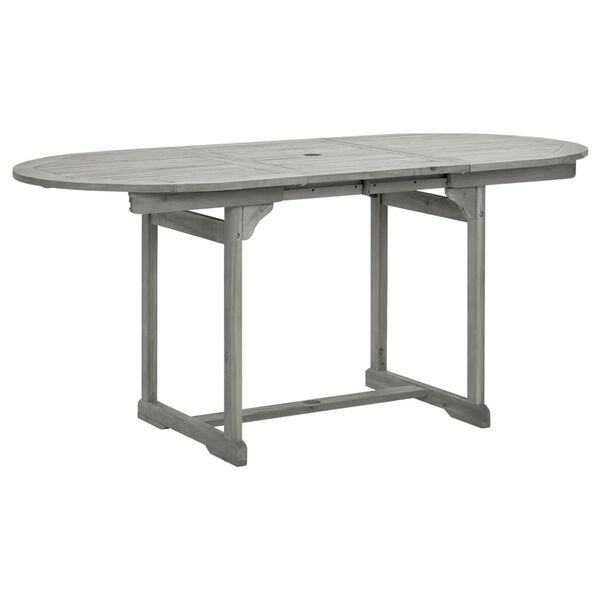 vidaXL Tavolo da Pranzo per Esterni (120-170)x80x75 cm Massello Acacia