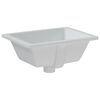 vidaXL Lavandino da Bagno Bianco 39x30x18,5 cm Rettangolare Ceramica