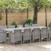 vidaXL Set da Pranzo per Giardino con cuscino 13 pcs Grigio chiaro