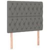 vidaXL Testiera Grigio Scuro 90x7x118/128 cm Tessuto