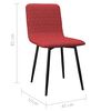 vidaXL Sedie da Pranzo 2 pz Rosso Vino in Tessuto