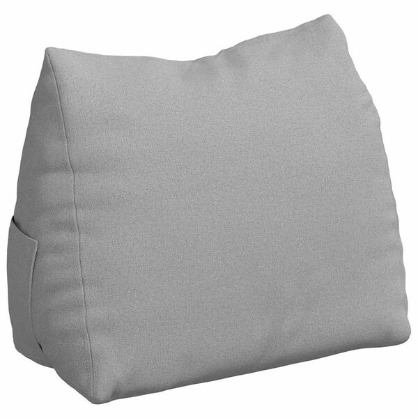 vidaXL Cuscino per Schiena Grigio Nuvola 45 x 20 x 35 cm Tessuto