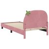 vidaXL Struttura letto bambini con testata Rosa 90 x 200 cm Velluto