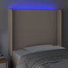 vidaXL Testiera a LED Cappuccino 83x16x118/128 cm in Similpelle