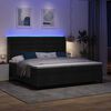 vidaXL Letto a Sorgente LED con materasso Nero 200 x 200 cm Tessuto