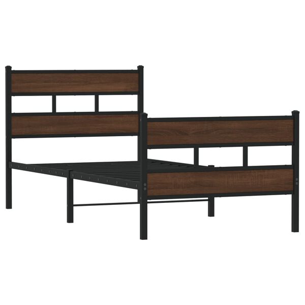 vidaXL Giroletto senza Materasso con Testiera e Pediera 80x200 cm