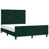 vidaXL Giroletto senza Materasso Verde Scuro 140x190 cm in Velluto
