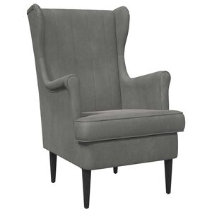 vidaXL Poltrona Grigio Scuro Velluto