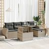 vidaXL Set Divano da Giardino 6pz con Cuscini Grigio Chiaro Polyrattan