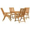 vidaXL Set da Pranzo per Giardino 5 pz Marrone