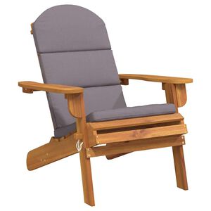 vidaXL Sedia Adirondack da Giardino con Cuscini Legno Massello Acacia