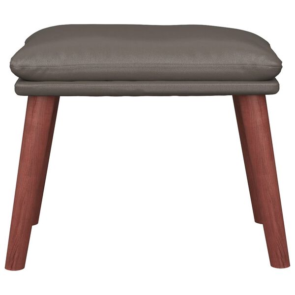 vidaXL Poggiapiedi Grigio 45x29,5x35 cm in Similpelle