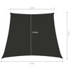 vidaXL Parasole a Vela in Tela Oxford a Trapezio 2/4x3 m Antracite