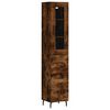 vidaXL Credenza Rovere Fumo 34,5x34x180 cm in Legno Multistrato