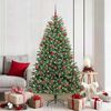 vidaXL Albero di Natale Artificiale con Rami Pieghevoli Verde 180 cm