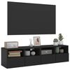 vidaXL Mobili TV a Parete 2pz Neri 60x30x30 cm in Legno Multistrato