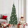 vidaXL Albero di Natale Artificiale Angolare con 300 LED Verde 180 cm