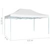 vidaXL Tenda per Feste Pieghevole 3x4,5 m Bianca