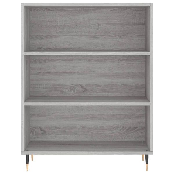 vidaXL Libreria Grigio Sonoma 69,5x32,5x90 cm in Legno Multistrato