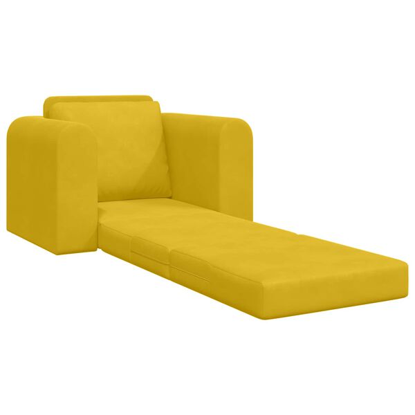 vidaXL Divano letto Giallo 98 x 71 x 83 cm Velluto